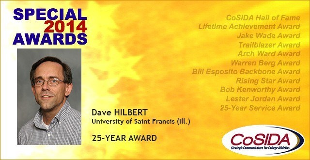 Saint Francis SID Dave Hilbert to receive 25-Year Award at Convention